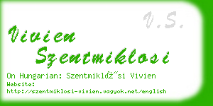 vivien szentmiklosi business card